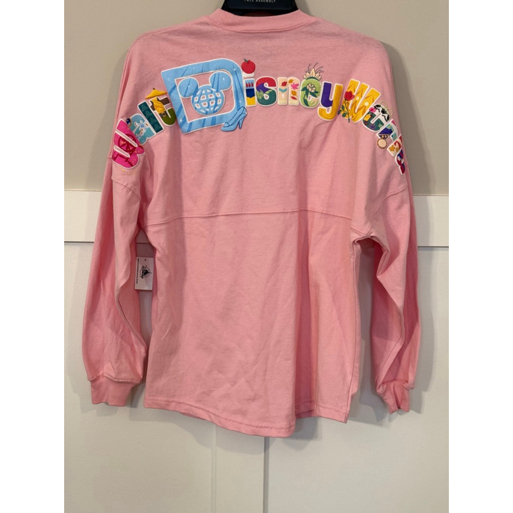Women's Disney Parks Pink Multicolor Long Sleeve Tee XS - Picture 3 of 6